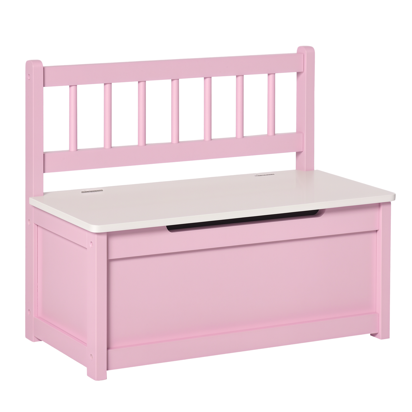 Pink Toddler Toy Box Storage Bench 27L Kids Seating Storage Organizer for Bedroom & Playroom Furniture