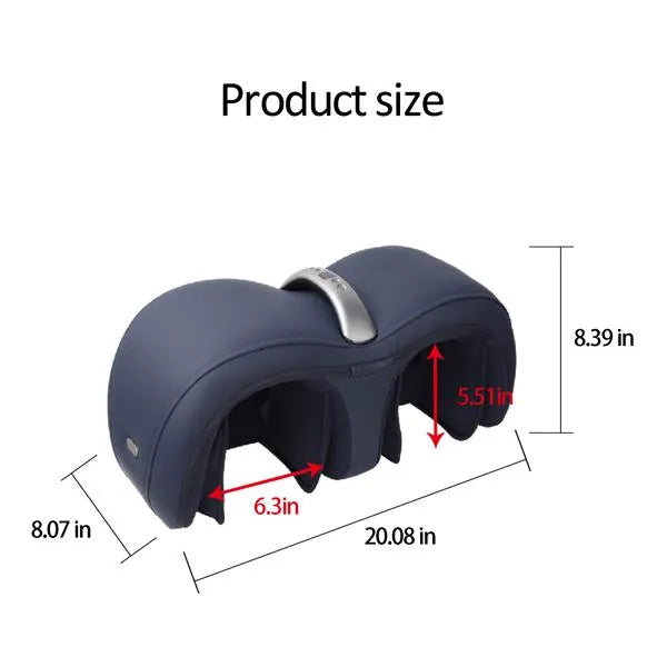 Air Pressure Knee Massager Dark Blue Electric Compression Heating Knee Therapy Device for Joint Pain Relief and Circulation