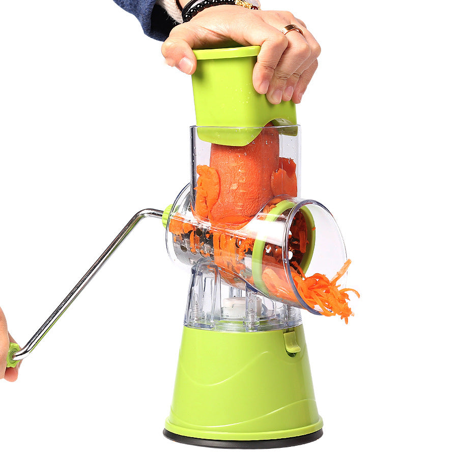 Multi Function Manual Drum Cutter Stainless Steel Vegetable Grater Slicer Kitchen Tool