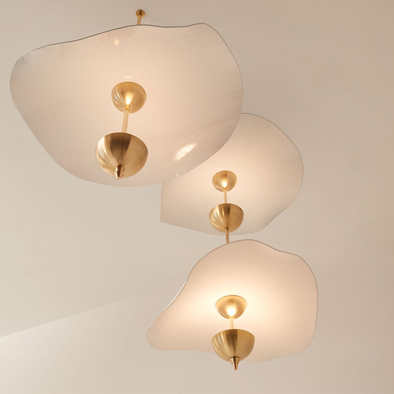 Acrylic Lotus Leaf Chandelier Window Hanging Pendant Light for Home Decor and Living Room Lighting