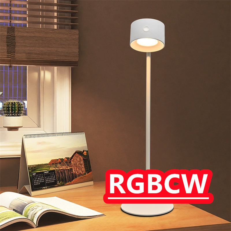 Magnetic Touch LED Table Lamp USB Rechargeable 360° Rotate Cordless Desk Light with Remote for Bedroom & Wall Night Use