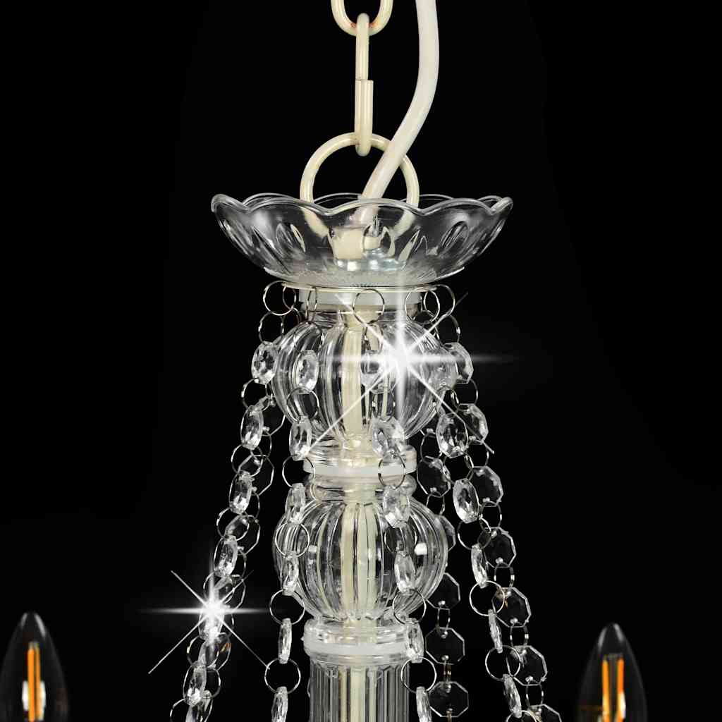 Beaded Chandelier with 8 E14 Sockets – Elegant Ceiling Lighting Fixture
