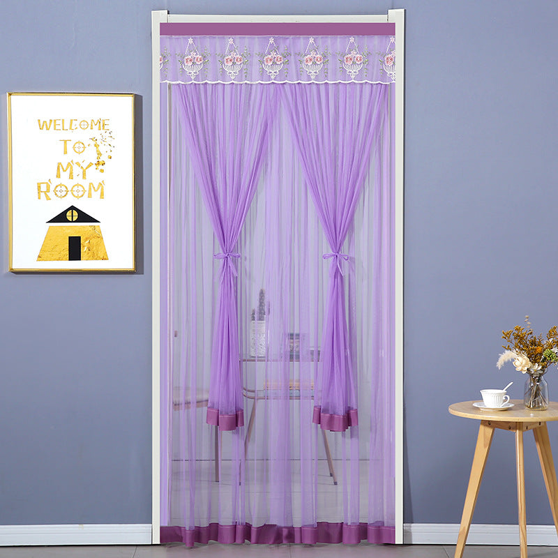Punch Free Mosquito Proof Mesh Curtains Bedroom Lace Partition Four Seasons Household Window Drapes