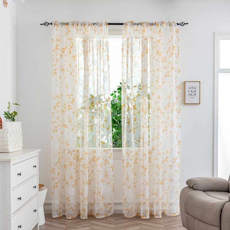 Mesh Bedroom Curtains Light Transmission Decorative Sheer Window Drapes for Home Decor