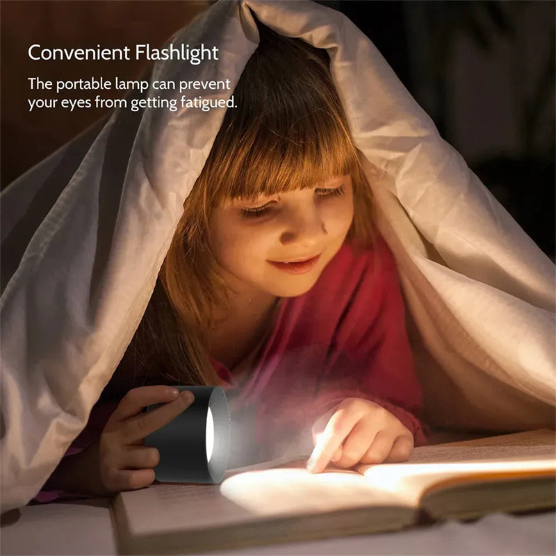 Magnetic Touch LED Table Lamp USB Rechargeable 360° Rotate Cordless Desk Light with Remote for Bedroom & Wall Night Use