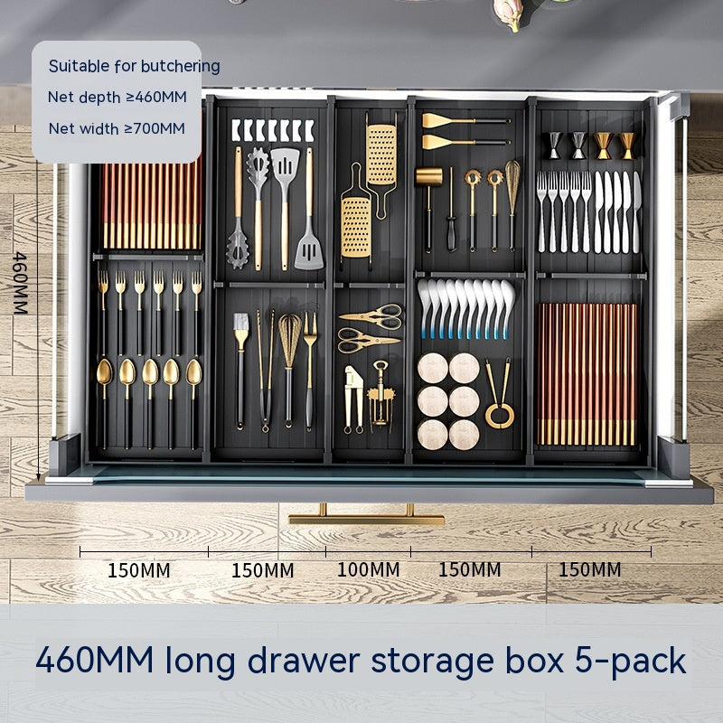 Kitchen Drawer Storage Box Divider Partition Organizer Adjustable Cutlery Storage Tray