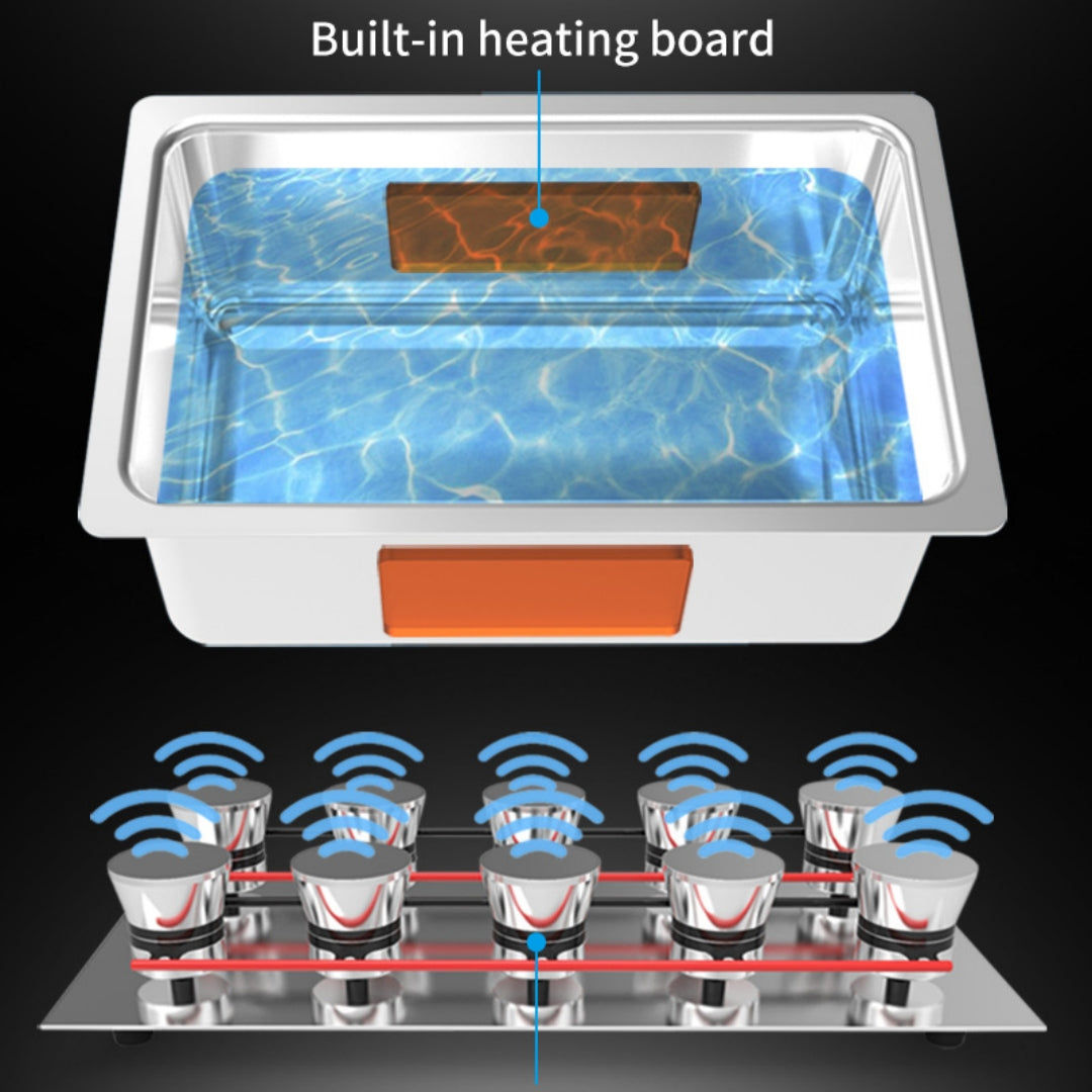 Household Minimalist Heating Ultrasonic Cleaning Machine Jewelry & Glasses Deep Cleaner Device