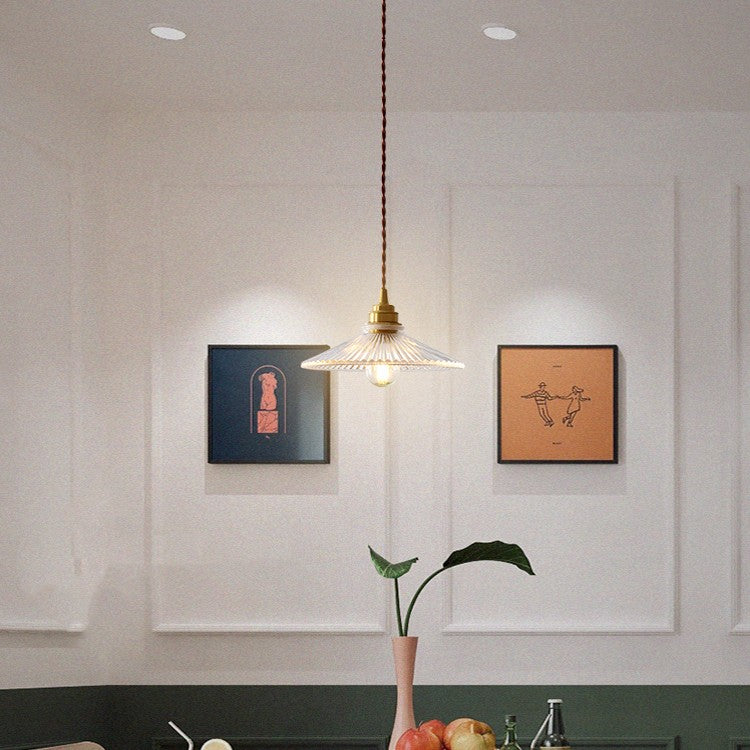 Japanese Vintage Brass Glass Chandelier – Nordic Restaurant & Bar Lighting