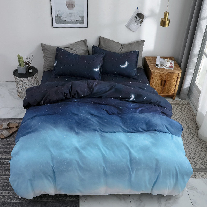 4 Piece Bedding Set Duvet Cover Quilt Bed Sheets Pillowcases Soft Bedroom Bed Set