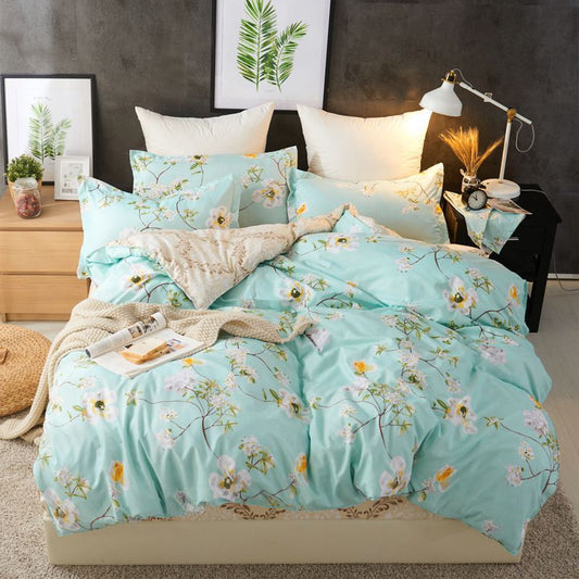 3 or 4 Piece Bedding Set Soft Comforter Sheet Pillowcase Bed Set for Bedroom Home Decor