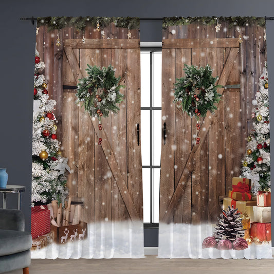 Digital Printed Christmas Curtains – Festive Holiday Window Drapes