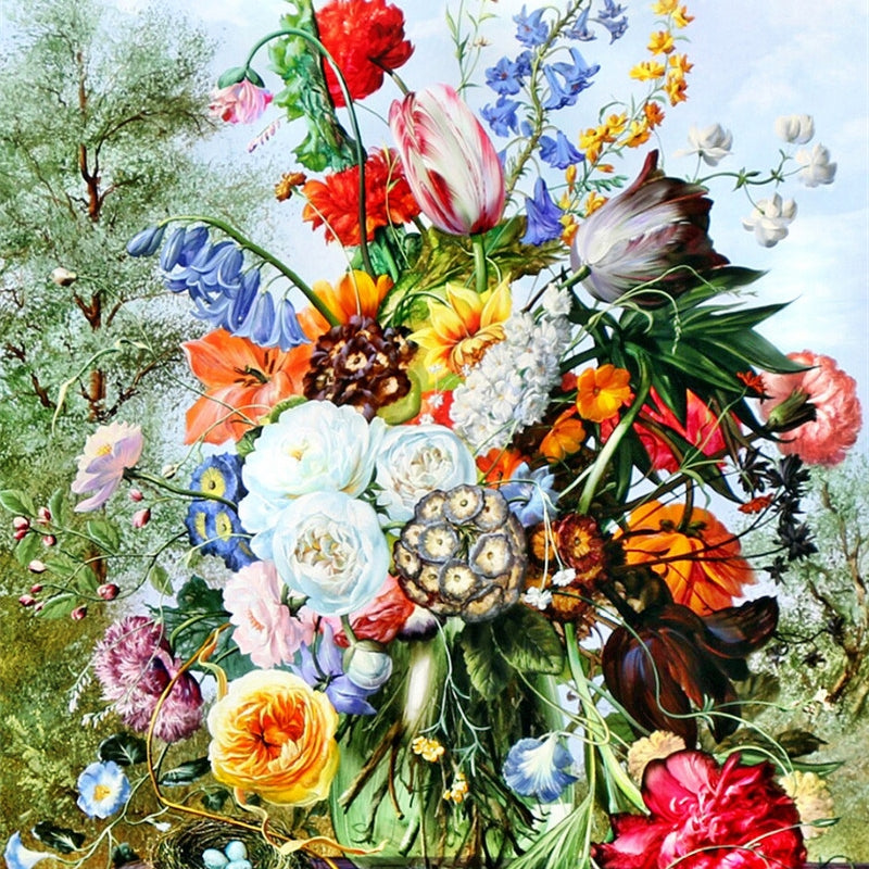 Flower Combination 5D Diamond Painting DIY Full Drill Cross Stitch Floral Wall Art Decor Kit