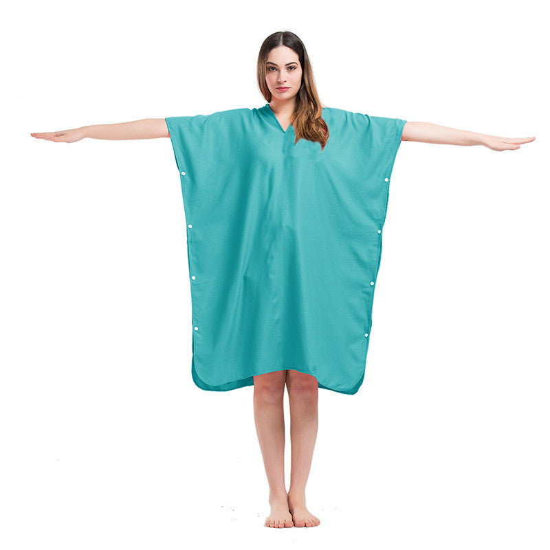 Wearable Bath Towels Soft Absorbent Bath Wrap Adjustable Spa Shower Towel Robe Style