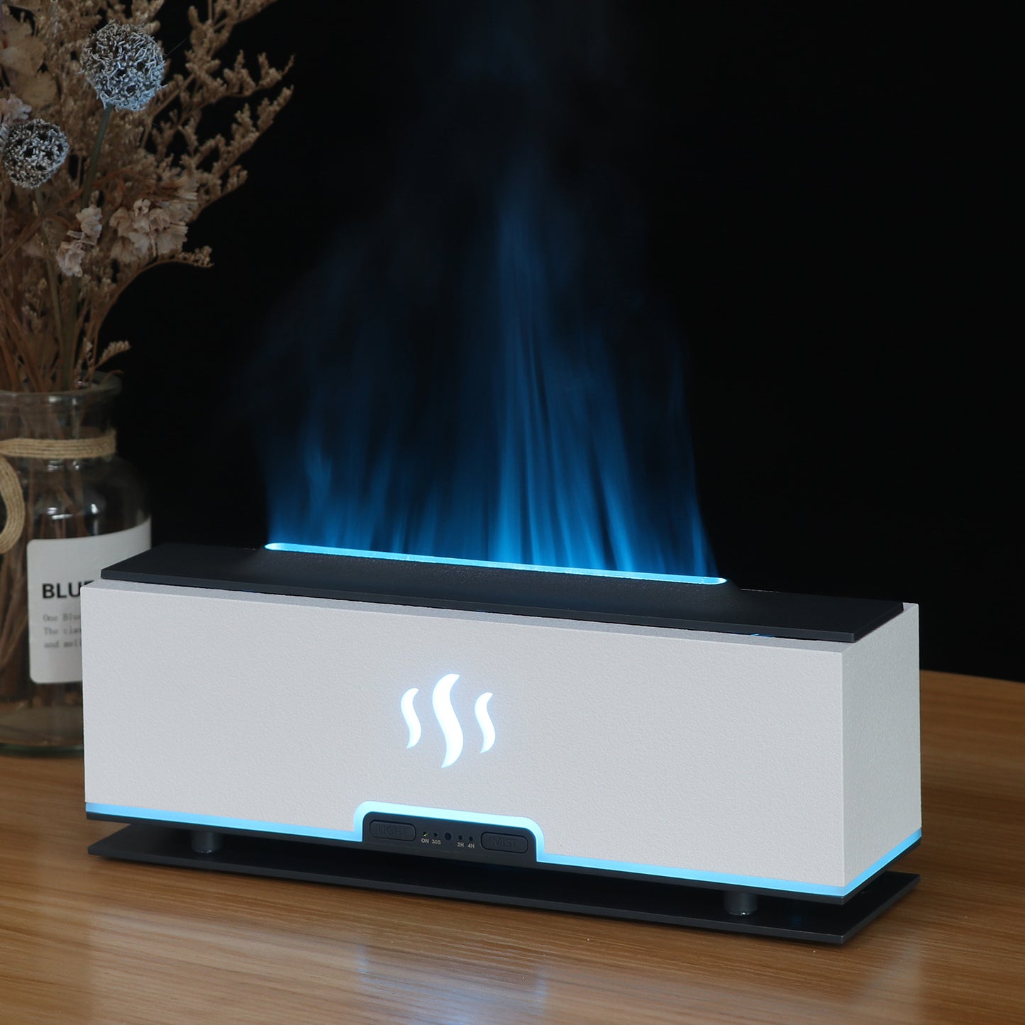 3D Flame Humidifier Aroma Diffuser Air Purifier Fragrance Machine LED Night Light for Home Decor