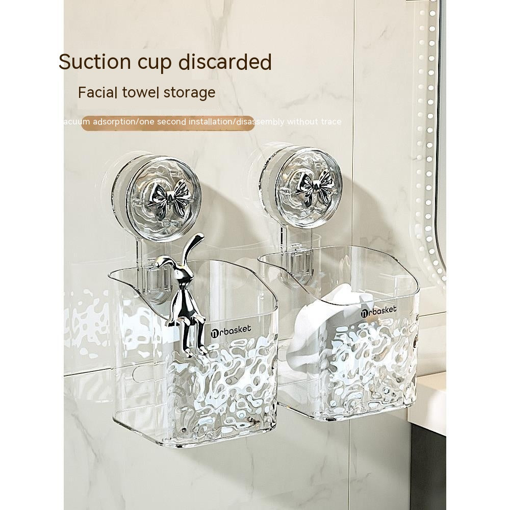 Wall-Mounted Bathroom Storage Box – Tissue, Shaver & Cloth Organizer Rack for Bathroom