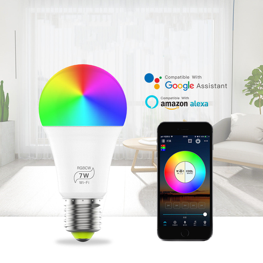LED Smart WiFi Bulb Voice Control Works with Alexa and Google Assistant Color Changing Smart Light