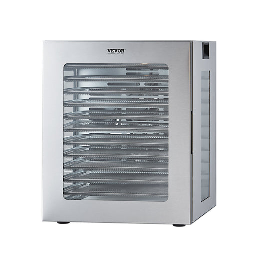 12 Tray Food Dehydrator Machine 850W Stainless Steel Jerky Fruit and Meat Dryer for Home Kitchen Use