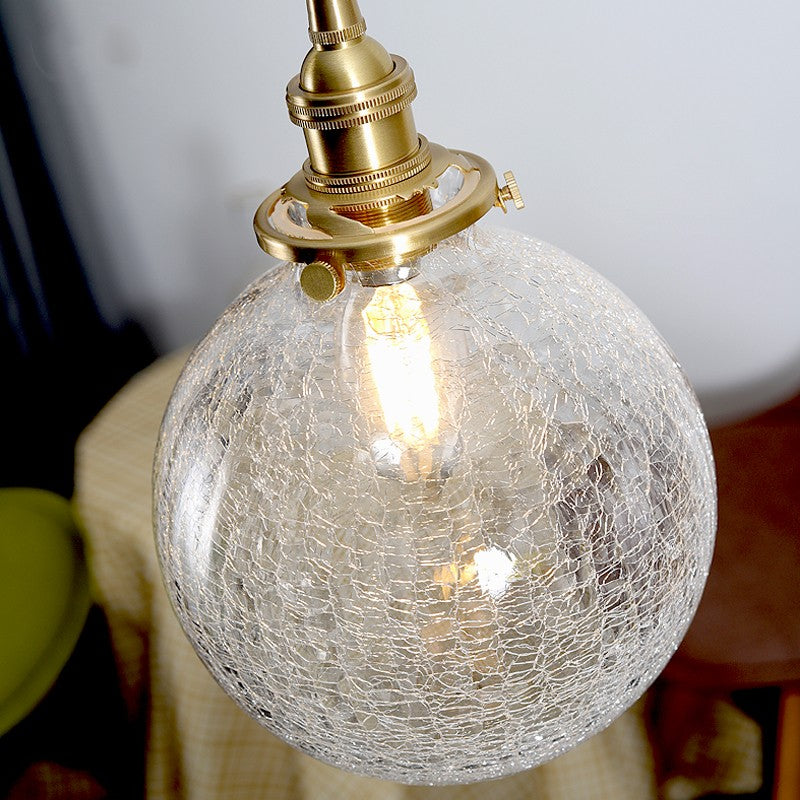 Japanese Retro Round Chandelier – Bedroom & Bedside Ceiling Light