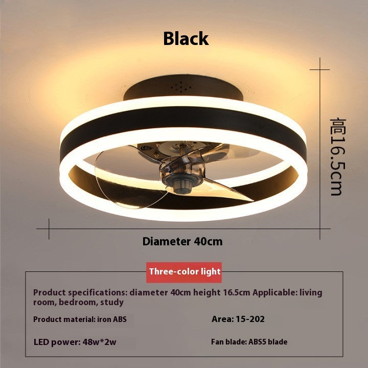 Invisible LED Ceiling Fan Light Bedroom Living Room Modern Ceiling Lamp With Fan