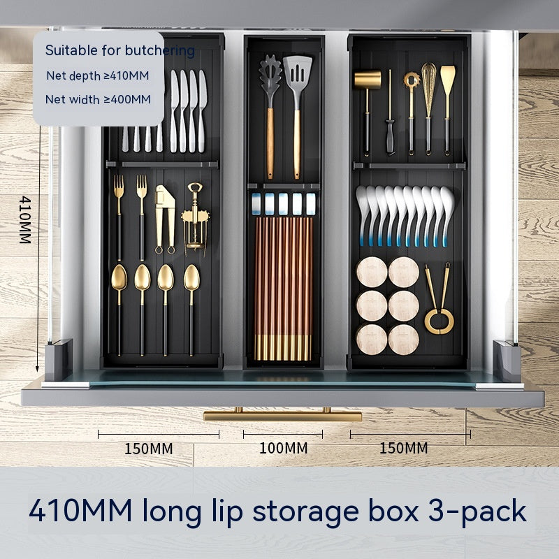 Kitchen Drawer Storage Box Divider Partition Organizer Adjustable Cutlery Storage Tray