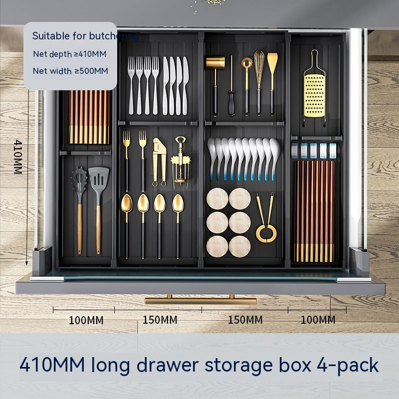 Kitchen Drawer Storage Box Divider Partition Organizer Adjustable Cutlery Storage Tray