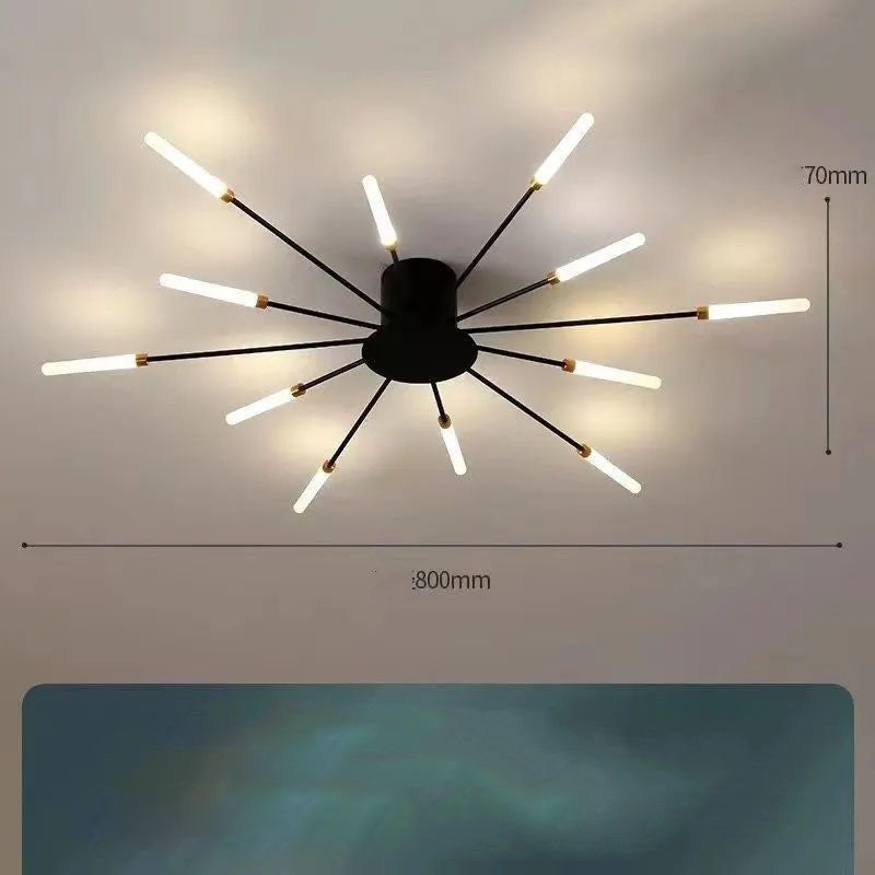 Iron Decorative Ceiling Light Modern Ceiling Lamp Living Room Bedroom Home Lighting Fixture