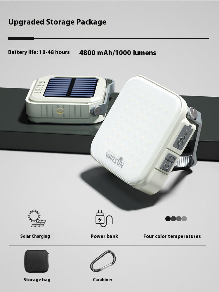 Ultra Long Life Battery Solar LED Camping Light Portable Outdoor Tent Lantern Atmosphere Lighting for Hiking and Emergency Use