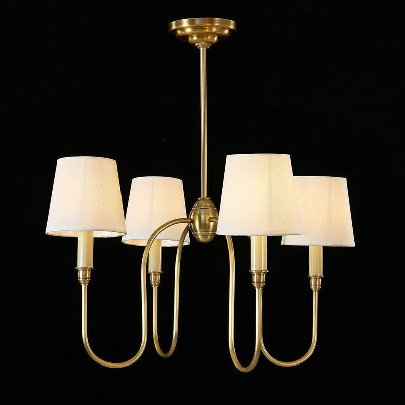 Copper Chandelier Simple Design for Bedroom Living Room Dining Room Elegant Ceiling Light