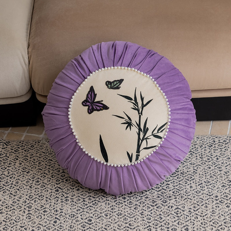 Luxury Butterfly Embroidered Cushion Cover Decorative Sofa Pillow Cover for Living Room Home Decor