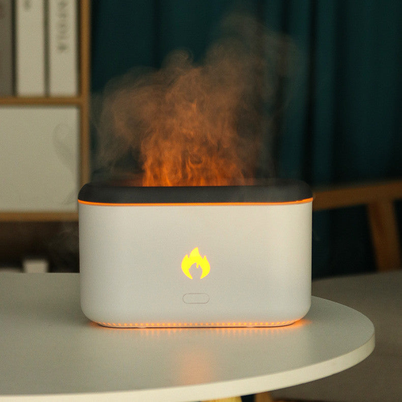 Ultrasonic Flame Aroma Diffuser – Home Atmosphere LED Humidifier & Essential Oil Lamp
