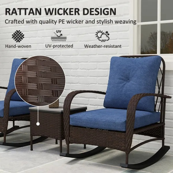 Rattan Chaise Lounge Chair Wicker Patio Furniture Set Outdoor Sun Lounger Garden Relaxing Seating