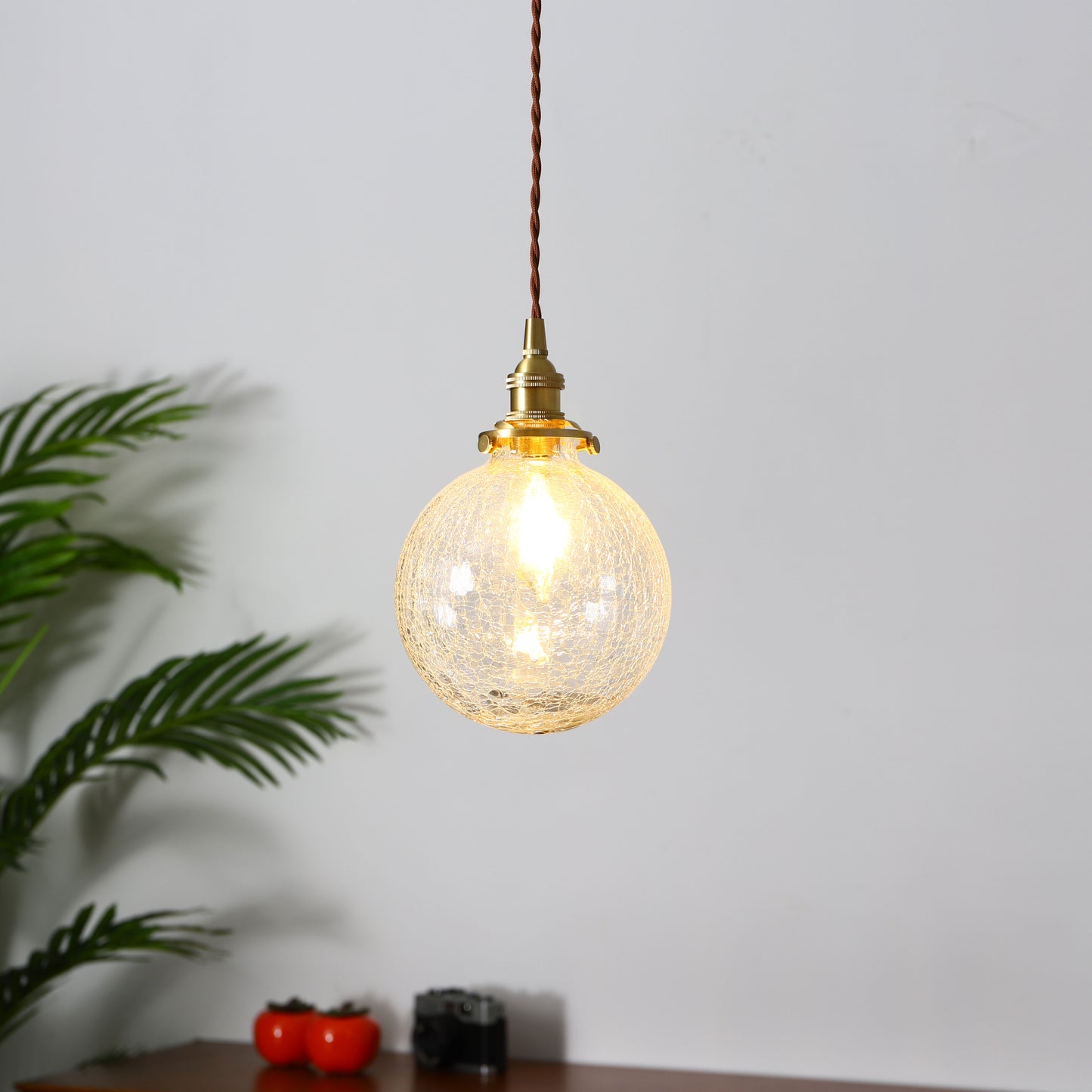 Japanese Retro Round Chandelier – Bedroom & Bedside Ceiling Light