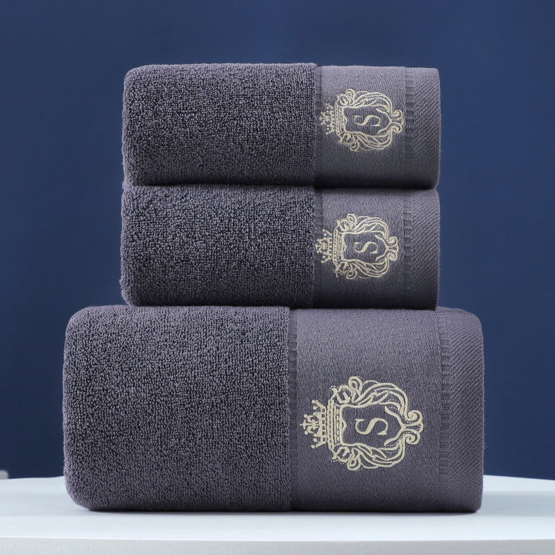 Pure Cotton Towel Set 3 Piece Soft Absorbent Hand and Bath Towels Premium Bathroom Set
