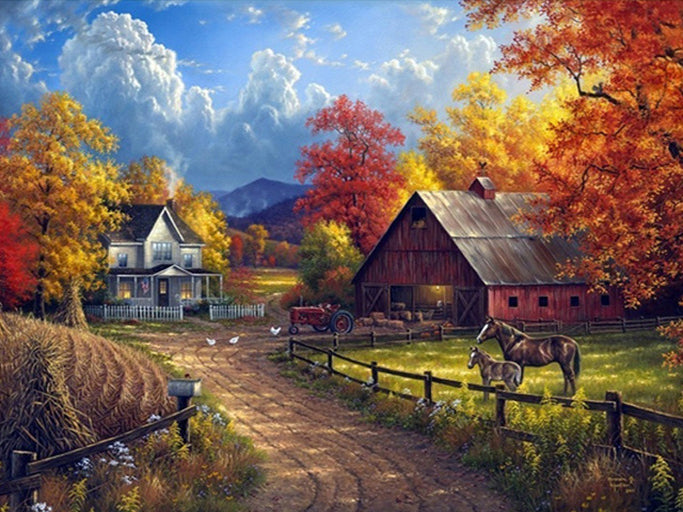 Home Decoration Landscape Diamond Painting Cross Stitch 5D DIY Full Drill Wall Art Kit