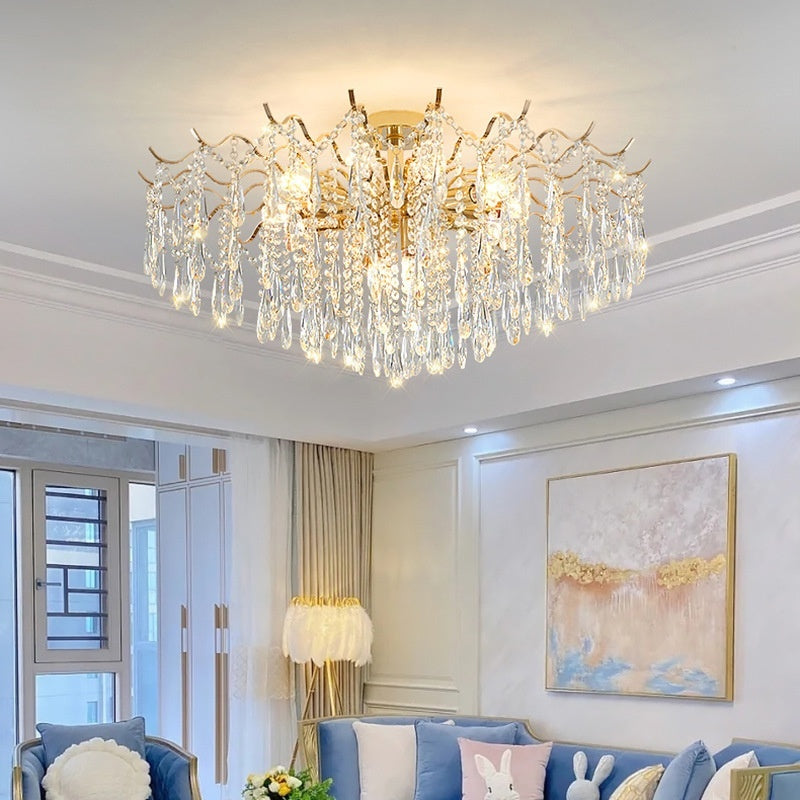 Affordable Luxury Crystal Chandelier – Modern Minimalist Living Room Ceiling Light