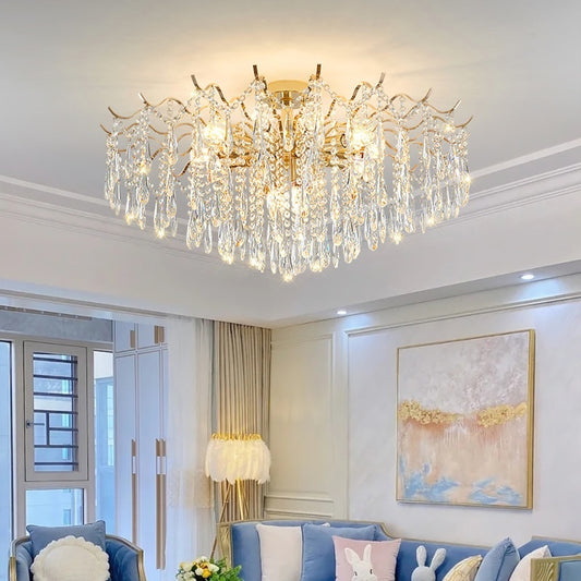 Affordable Luxury Crystal Chandelier – Modern Minimalist Living Room Ceiling Light