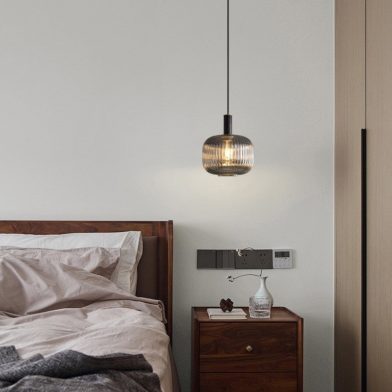 Modern Glass Droplight – Bedroom, Hotel & Bar Single Head Pendant Lamp