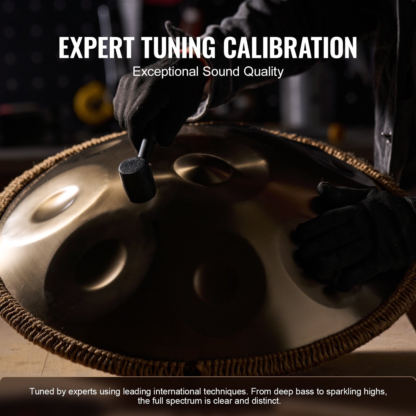 22 Inch Handpan Drum 9 Notes D Minor Steel Hand Drum with Mallets for Adults Meditation Music