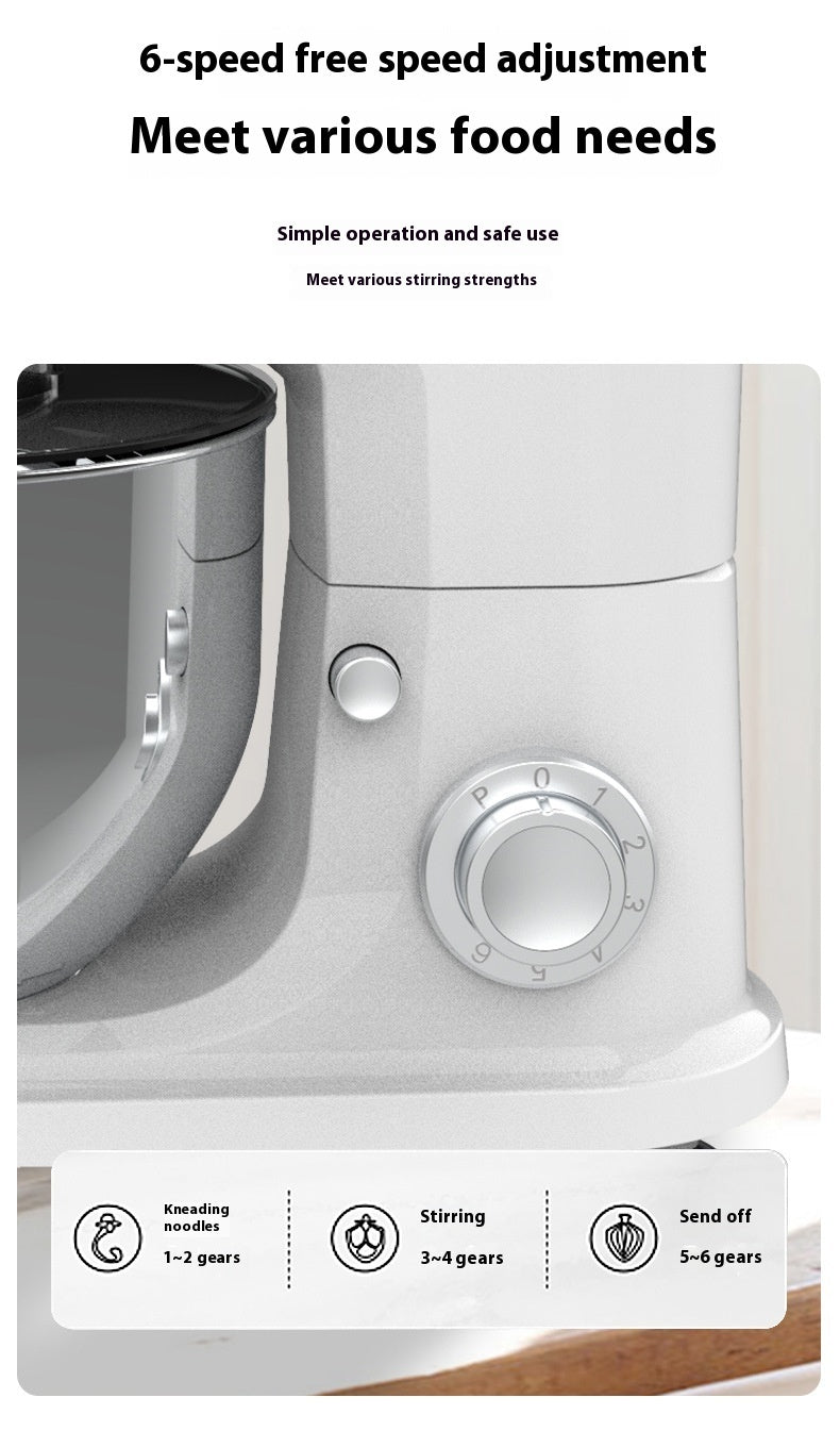 3-in-1 Stand Mixer – 6L Large Capacity Kitchen Cooking Machine for Baking & Mixing