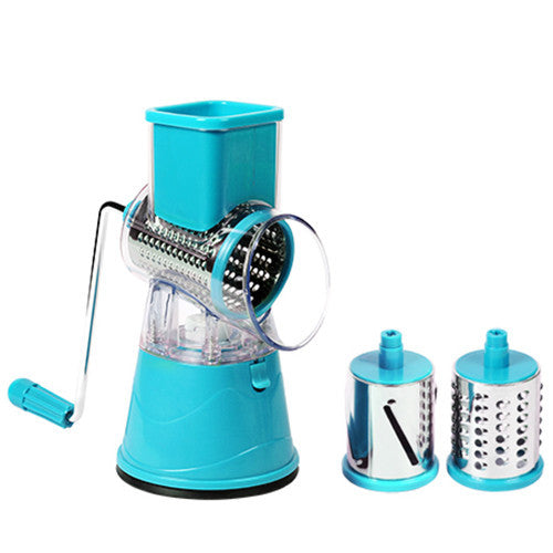 Multi Function Manual Drum Cutter Stainless Steel Vegetable Grater Slicer Kitchen Tool