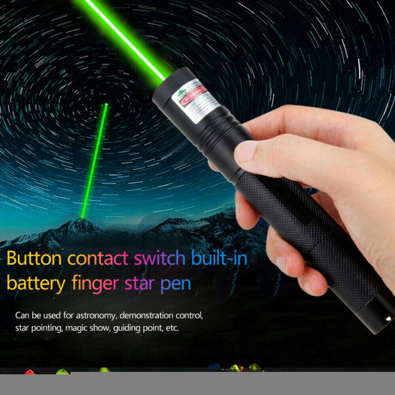 Green Laser Pointer Pen – 532nm USB Rechargeable Visible Beam Laser Torch (Long Range)