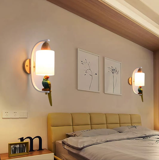 Solid Wood Wall Lamp Minimalist Bedside Creative Living Room Stair Aisle Background Wall Light