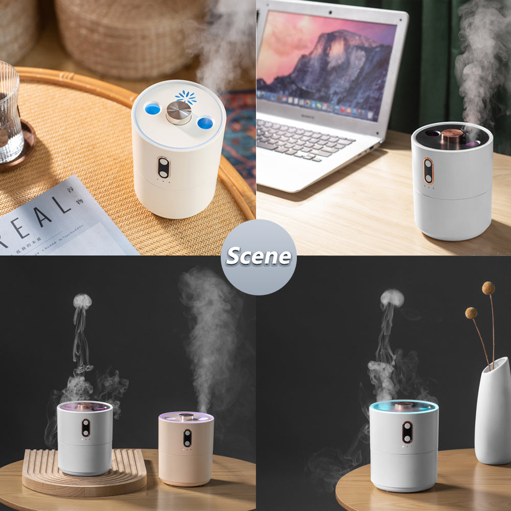 Jellyfish Spirit Desktop Air Purifying Humidifier Ultrasonic Aroma Diffuser Mist Maker for Home Office Decor