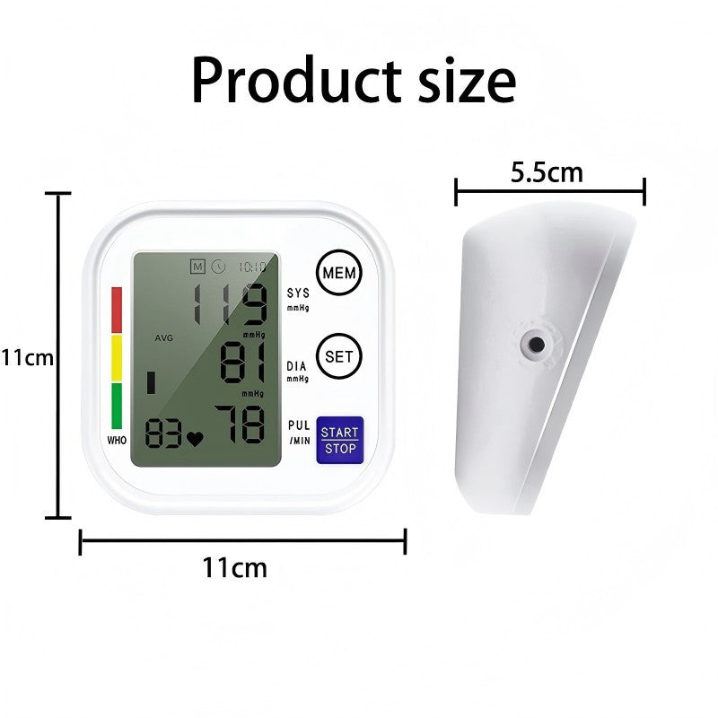 Multifunctional Home Blood Pressure Monitor with Cuff Heart Rate Tracking Digital BP Machine