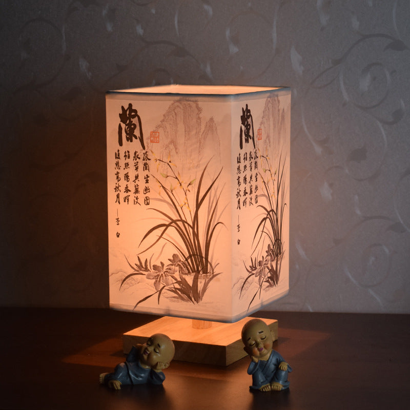 Chinese Retro Bedside Night Light | Warm Bedroom Lighting