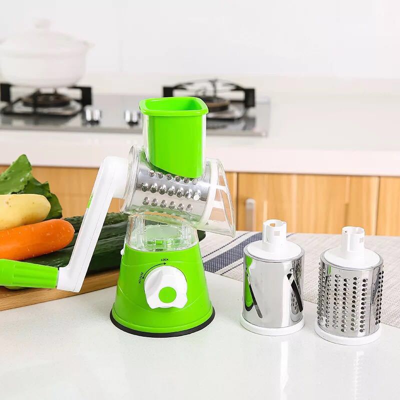 Hand Drum Rotary Grater – Manual Vegetable Slicer & Cheese Grinder