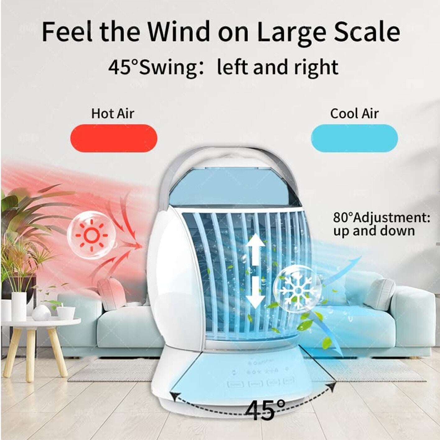 Desktop Fog Fan Air Cooler Portable Mist Cooling Fan for Student Office Personal Use