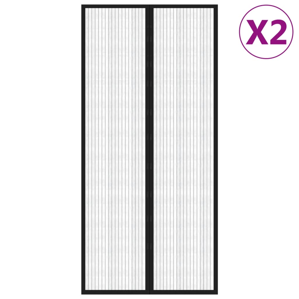 Magnetic Fly Screen Door Curtains 2 PCS Hands Free Mesh Door Screen Insect Protection