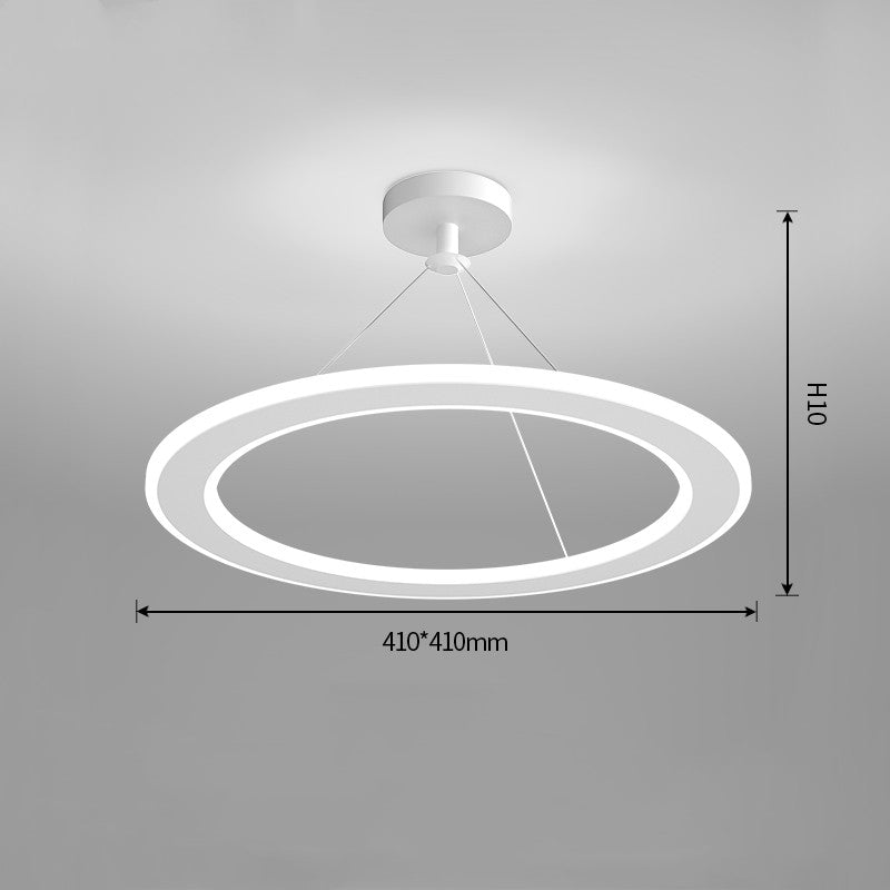 Simple Modern Circular Chandelier – Bedroom & Study Ceiling Light
