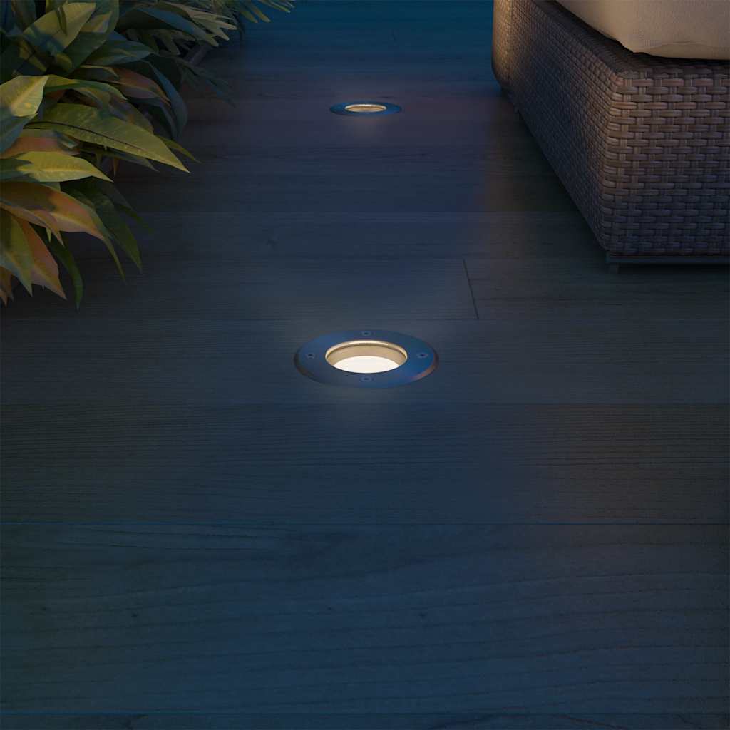 LED Recessed Floor Spotlights – 3-Piece Outdoor Round Ground Lights Waterproof